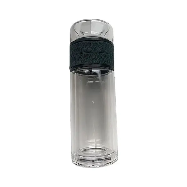 glass cup Dubbelwandige Theebeker- Theefles - Drinkfles Voor Losse Thee - Thermofles - Waterfles thumbnail