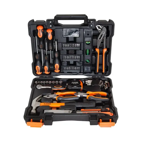 Aldorr Tools - 73-Delige Gereedschapsset In Koffer - Toolbox - Gereedschapskoffer Gevuld - Gereedschapskist - Schroevendraaierset - Aluminium - thumbnail