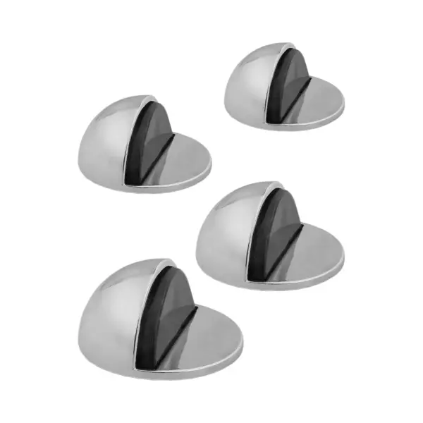 Deurklink24 Zelfklevende Deurstopper Nikkel Satijn - 4 Stuks - Diameter 4, 5cm - Hoogte 2, 5cm thumbnail