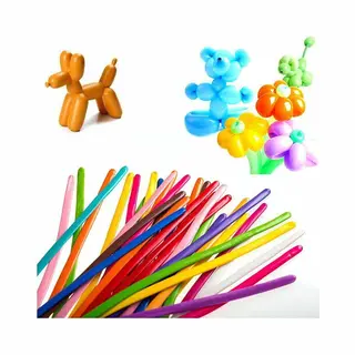 100 Modelleer Ballonnen - Assorti Kleuren - 130cm - Diverse Kleuren - Lange Ballonnen / Figuur Ballonnen