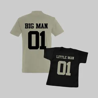 Livingstickers Matching Shirts Vader En Zoon-Vaderdag Cadeau-Cadeau Voor Papa-Heren Maat Xl-Kind Maat 104