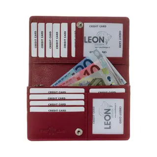 LeonDesign Portemonnee - Portemonnee Dames - Portefeuille Dames - Beurs - Dames Portemonnee - Dames Portemonnee Leer - Cadeau - Vrouwen Cadeautjes - Cadeau Voor