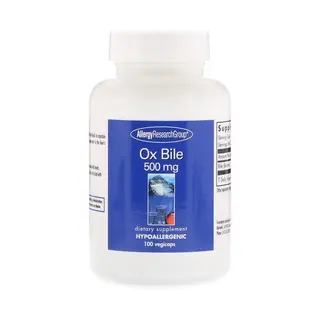 Allergy Research Group, Nutricology Ox Bile, 500mg, 100 Capsules - Nutricology / Allergy Research Group