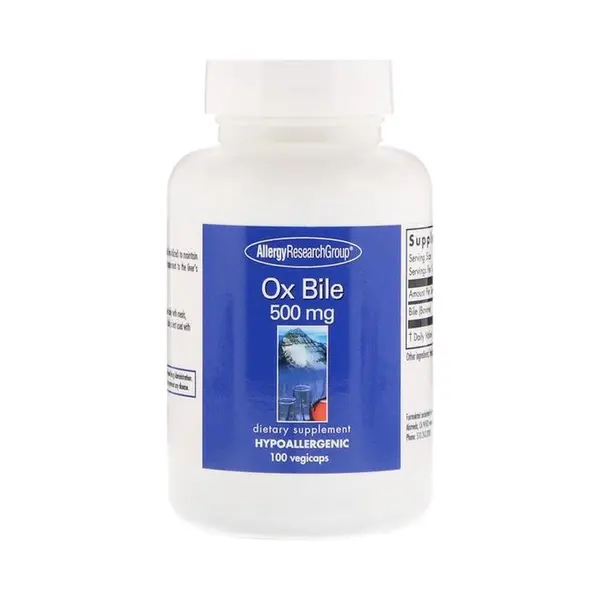 Allergy Research Group Allergy Research Ox Bile (rundergal) 100 Capsules Veg thumbnail