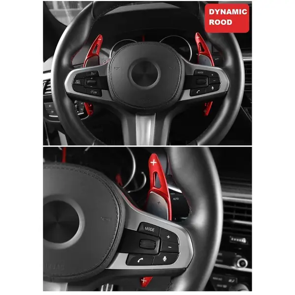 No Name Red Aluminium Flippers Dct Dsg Paddle Shifters Passend Voor Bmw 5 Serie G30 G31 518d 520d 520dX 520i 525d 530d 530dX 530e 530eX 530i 530iX 540dX 540i thumbnail