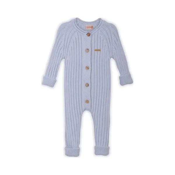 Minora Gebreide Baby Kleding Jongens-Unisex Boxpakje-Kraamcadeau -Kraamcadeau - Babyshower-Newborn Overalls Winter- Licht Blauw 6/9 Maanden- thumbnail