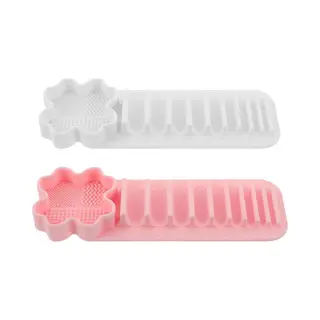 2 Stuks Siliconen Make-upkwastenhouder, Multifunctionele Reinigingsmat, Wandgemonteerd Droogrek, Organizer Voor Kwasten En Eyeliners - Badkamermeubel