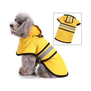 Reflecterende Regenjas Voor Honden, Waterdichte Jas Met Capuchon, Verstelbare Lichtgewicht Poncho Met Riemgat, Geschikt Voor Kleine, Middelgrote En