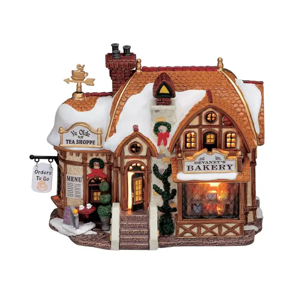 Lemax "Devaney's Bakery Led" Verlicht Gebouw Bakkerij Devaney Porselein thumbnail