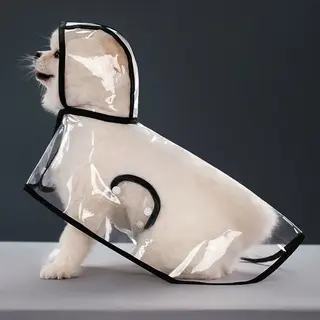 Zwarte S-vormige Regenjas Voor Honden, Waterdichte Jas, Draagbare Regenjas Voor Honden, Ademend En Lichtgewicht