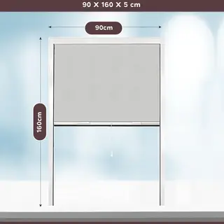 Palmat Raamhor - Wit Rolhor Voor Raam - 90 Cm Breed - 160 Cm Lang - 1 X Vliegenraam