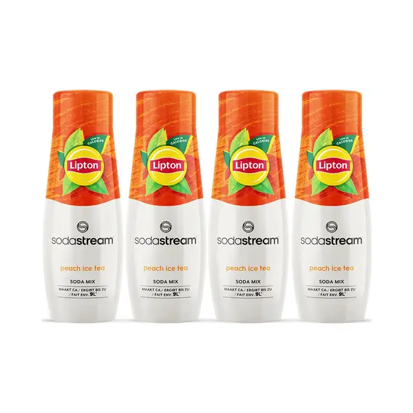 SodaStream Lipton Ice Tea Peach Siropen - Ijsthee Met Perzik Smaak - Goed Voor 36L Bruisende Drank - 4 Stuks - 4x440ml thumbnail