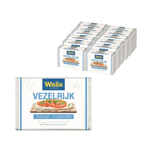 Wasa Vezelrijk Knäckebröd - 12 X 300g thumbnail