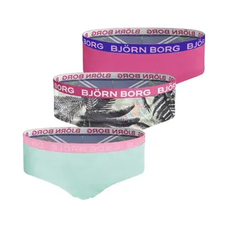 Björn Borg - Meisjes - Palm Leaf Hipster 3-Pack - Groen/Multicolour/Roze - Maat 110-116