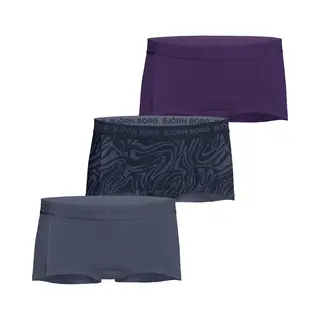 Björn Borg 3-Pack Meisjes Boxershort - Minishorts - Groene /Zwart - 164 - Paars
