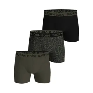 Björn Borg Bjorn Borg Boxershorts 3-Pack Jongens Onderbroeken - Cotton Stretch - Katoenen Jongens Onderbroeken - 170 - Groen
