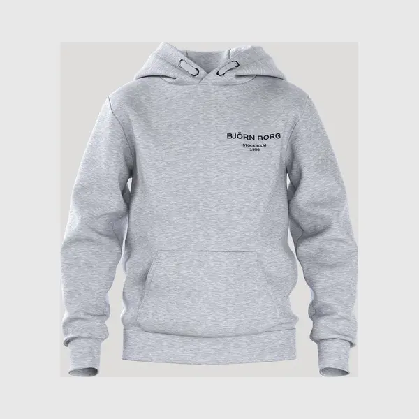 Björn Borg Essential 1 Hoodie Kinderen Trui Met Capuchon Jongens - Lichtgrijs Melange - Maat 146/152 thumbnail