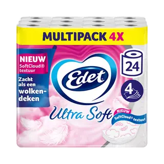 4x Edet Ultra Soft Toiletpapier 4 Laags 6 Stuks
