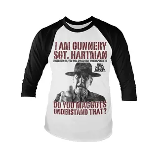 Hybris Full Metal Jacket Raglan Top -2XL- Sgt. Hartman Wit/Zwart