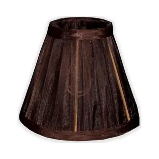 DroomKroonluchter Klemkapje Donkerbruin Organza Stof Lampenkap - Voor Kroonluchter - ⌀14x11cm