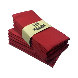 12 Katoenen Servetten, 40 X 40 Cm, Geschikt Voor Thuis, Bruiloften, Feesten, Westerntafels En Decoraties, Rood