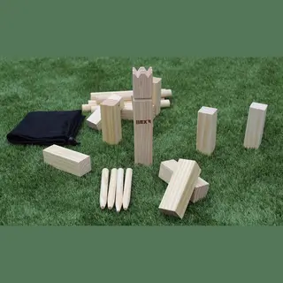 Longfield Kubb Basic - Spel Van Dennenhout - 1 Koning 25 Cm
