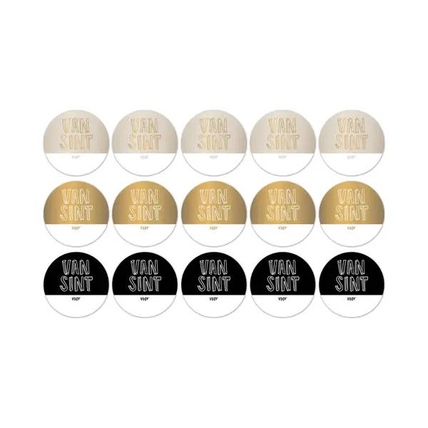Naamstickers Sinterklaas - 3 Assorti - Van Sint Voor, - Naam Sticker - Schoen Zetten - Envelop Stickers | Cadeau – Gift – Cadeauzakje – thumbnail