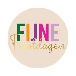 Grote Fijne Feestdagen Sluitsticker - Kerst Sluitzegel - 24 Stickers