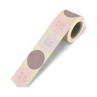 Sluitsticker - Sluitsticker Xxl - For You - 5 Assorti - Poeder - Rose - Nude - Lila - Mauve Pastel Tinten – Taupe / Mauve - Poeder Rose / Beige L