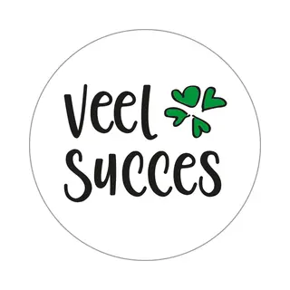 Veel Succes Topper Stickers - Beloning Kind - 24 Stuks