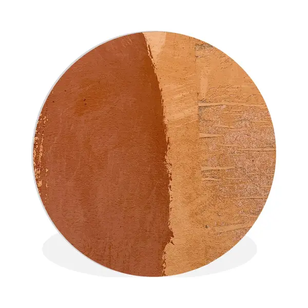 WallCircle - Wandcirkel ⌀ 60 - Close-up Van Terracotta Uit De Natuur - Ronde Schilderijen Woonkamer - Wandbord Rond - Muurdecoratie Cirkel - Kamer thumbnail