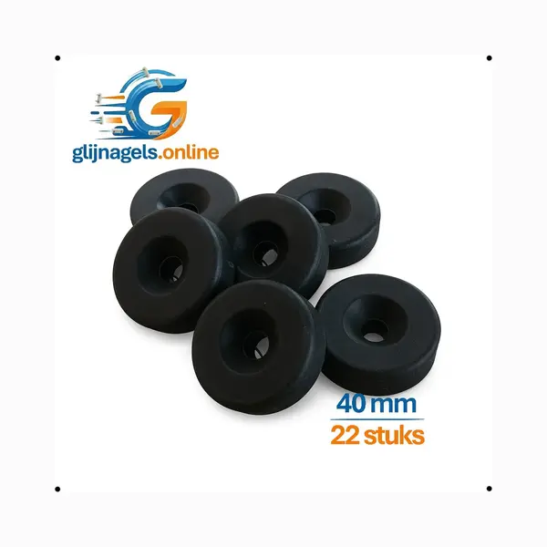 Glijnagels online 22 Stuks Premium Aanscrhoefvoet 40mm - Schroefbare Meubelvoet - Montagevoet Meubelpoot - Schroefbare Poot - Voet Om Vast Te Schroeven - Schroefvoet - thumbnail