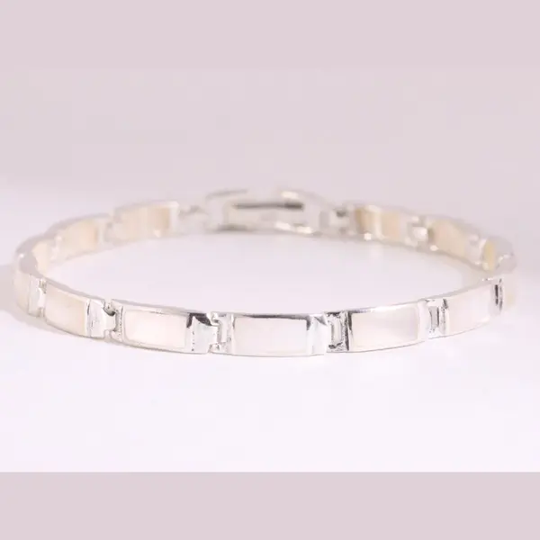 AsiAsia Hoogglans Zilveren Armband Met Parelmoer thumbnail