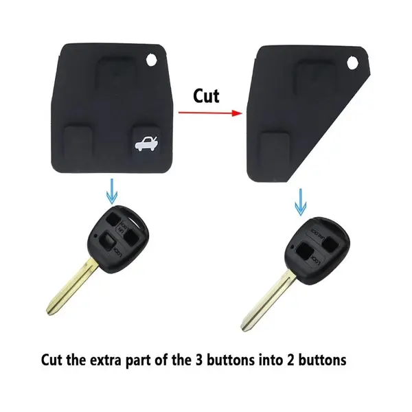 geen merk Autosleutel Rubber Pad Vervanging 2 - 3 Knoppen Geschikt Voor Sleutel Land Cruiser / Yaris / Corolla / Verso / Prius / Sleutel Rubber Knoppen . thumbnail