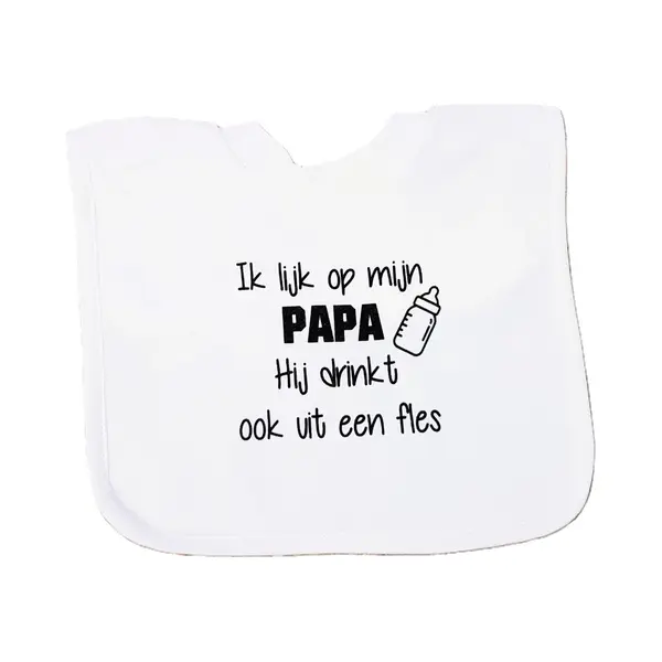 Baby Slabbetje Cadeau Tekst Papa Drinkt Fles Zwangerschap Bekendmaking Aankondiging Voor De Liefste Aanstaande Geboorte Gaat Worden Jullie Worden Je thumbnail