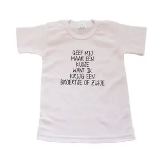 Shirt Aankondiging Zwangerschap Kusje Broertje Zusje Ik Word Grote Zus | Korte Mouw | Wit | Maat 86 Zwangerschap Aankondiging Bekendmaking Baby Big