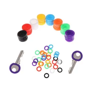 8 Stuks - Sleutelring Kleur - Diverse Kleuren Sleutelringen - Sleutel Labels - Sleutelhoes - Hoesjes Voor Sleutels - Sleutel Caps - Sleutellabels