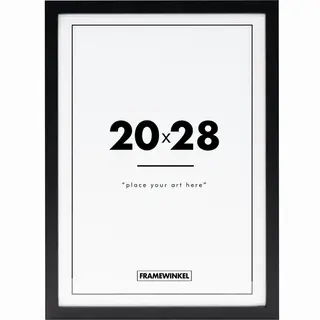 Fotolijst - Framewinkel - Premium Hout - Fotomaat 20x28 Cm - Posterlijst - Fotolijstje - Zwart
