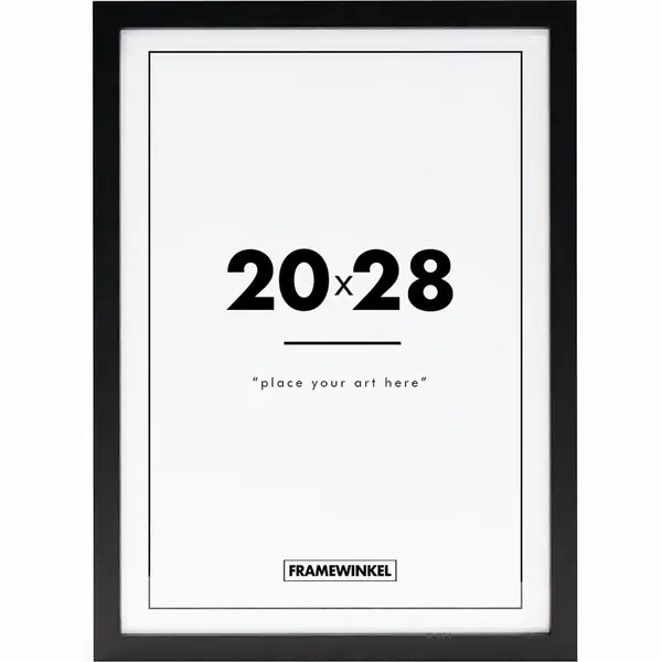 Fotolijst - Framewinkel - Premium Hout - Fotomaat 20x28 Cm - Posterlijst - Fotolijstje - Zwart thumbnail