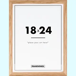 Fotolijst - Framewinkel - Premium Hout - Fotomaat 18x24 Cm - Posterlijst - Fotolijstje - Eik