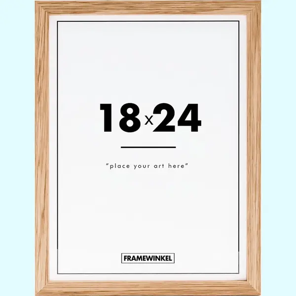 Fotolijst - Framewinkel - Premium Hout - Fotomaat 18x24 Cm - Posterlijst - Fotolijstje - Eik thumbnail