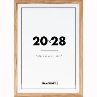 Fotolijst - Framewinkel - Premium Hout - Fotomaat 20x28 Cm - Posterlijst - Fotolijstje - Eik