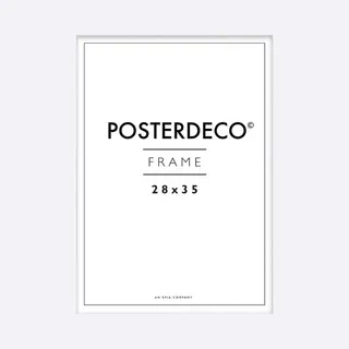 Framewinkel Fotolijst - Posterdeco - Premium Hout - Fotomaat 28x35 Cm - Posterlijst - Fotolijstje - Wit