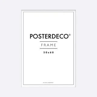 Framewinkel Fotolijst - Posterdeco - Premium Hout - Fotomaat 50x60 Cm - Posterlijst - Fotolijstje - Wit
