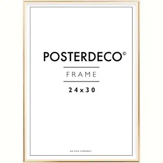 Fotolijst - Posterdeco - Premium Metaal - Fotomaat 24x30 Cm - Posterlijst - Fotolijstje - Goud