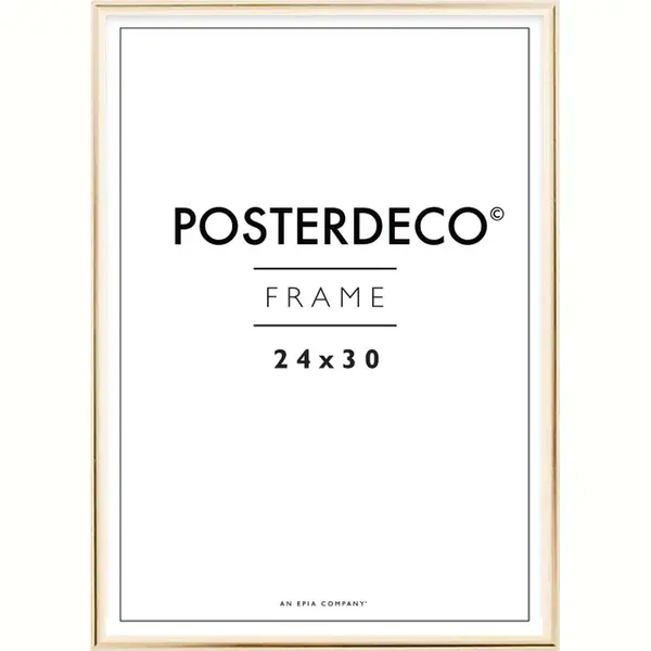 Fotolijst - Posterdeco - Premium Metaal - Fotomaat 24x30 Cm - Posterlijst - Fotolijstje - Goud thumbnail