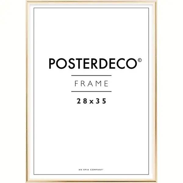 Fotolijst - Posterdeco - Premium Metaal - Fotomaat 28x35 Cm - Posterlijst - Fotolijstje - Goud thumbnail