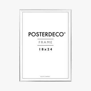 Fotolijst - Posterdeco - Premium Metaal - Fotomaat 18x24 Cm - Posterlijst - Fotolijstje - Zilver