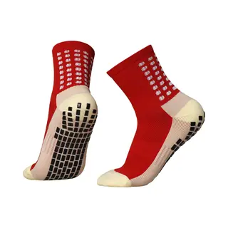 Gripsokken Voetbal Rood- Sportsokken - Grip - One Size - Anti Blaren - Compressie - Prestatieverhogend - Tennis - Hardlopen - Handbal - Sporten -