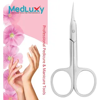 Nagelriemschaar (huid- En Vellenschaartje) - Gebogen - Spits / Scherp Punt - 10 Cm - (Nagelriemknipper) Cuticle Cutter (verwijderen Van Nagelriemen)